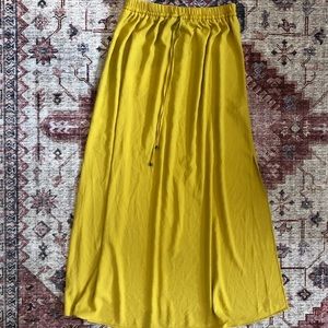 Zara Basics Mustard Long Skirt